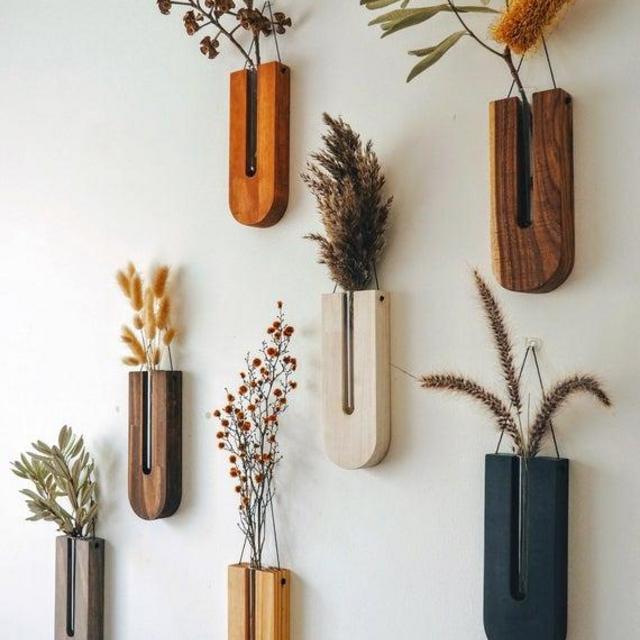 Wall decor / Propagation station / wooden vase/ Wall planter indoor / Hanging planter/ Gifts for her/ Gifts for plant lovers