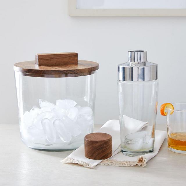 Wood & Glass Barware Gift Set