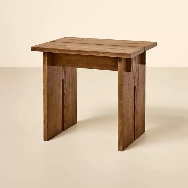 Wooden Stool or Ottoman - Aged Oak - Hearth & Hand™ with Magnolia