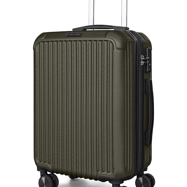 LIGHT FLIGHT Carry On Luggage 22x14x9 Airline Approved, Durable Hard Shell Carry On Suitcases with Wheels, Expandable Hardside Lightweight Travel Luggage with TSA Lock, Dark Green