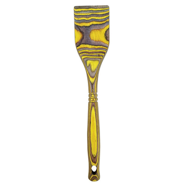Island Bamboo Pakkawood 12-Inch Spatula, Lemon
