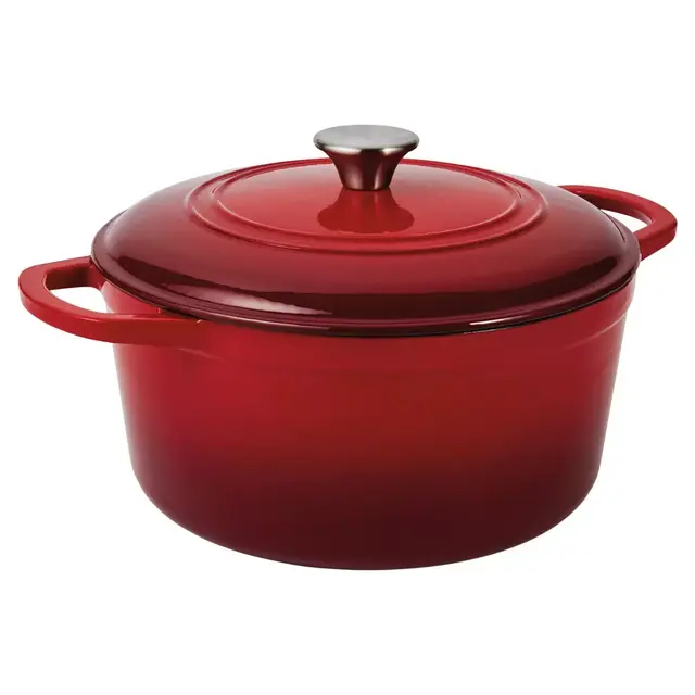 Our Table™ 6 qt. Enameled Cast Iron Dutch Oven in Red