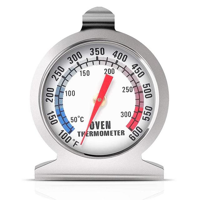 Oven Thermometer 50-300°C/100-600°F, Oven Grill Fry Chef Smoker Thermometer Instant Read Stainless Steel Thermometer Kitchen Cooking Thermometer for BBQ Baking