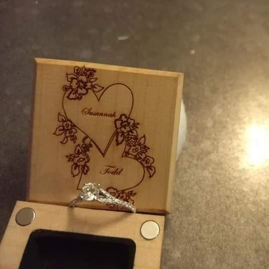Engagement ring box, handmade by Todd