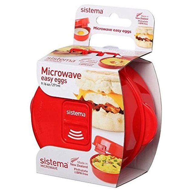 Sistema Microwave Cookware Easy Eggs, Red, 9.16 Oz/271 ml