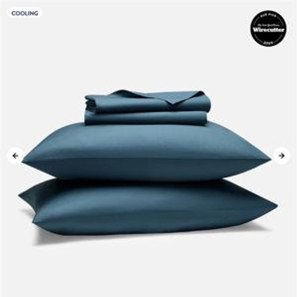 Classic Cotton Percale Core Queen Sheet Set, Abyss