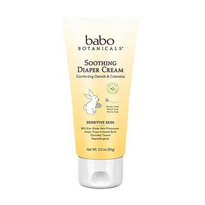 Babo Botanicals Soothing Diaper Cream, 3 Ounce - Natural Zinc, Sensitive Skin, Best Natural Diaper Rash Cream