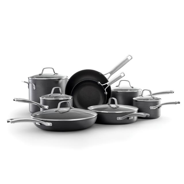 Select by Calphalon Hard-Anodized Nonstick Pots and Pans, 14-Piece Cookware Set