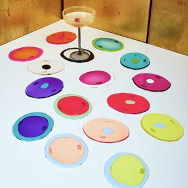 Set of 2 Coasters. Fish Design by Gaetano Pesce