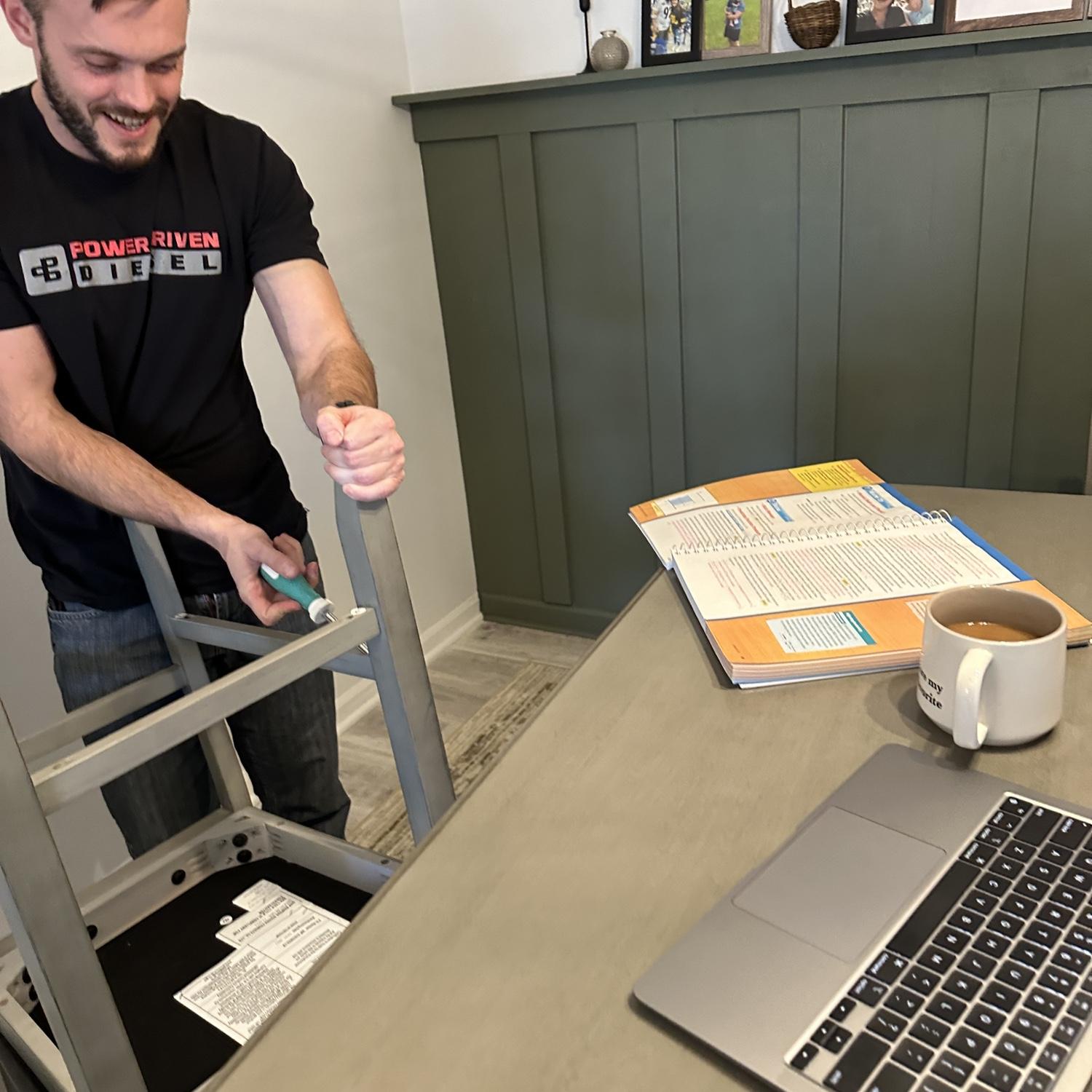 Thom is a handyman and always finding projects and things to fix