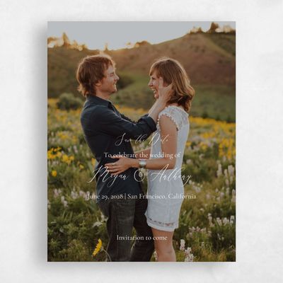White Photo Wedding Save the Date - Rieden Photo