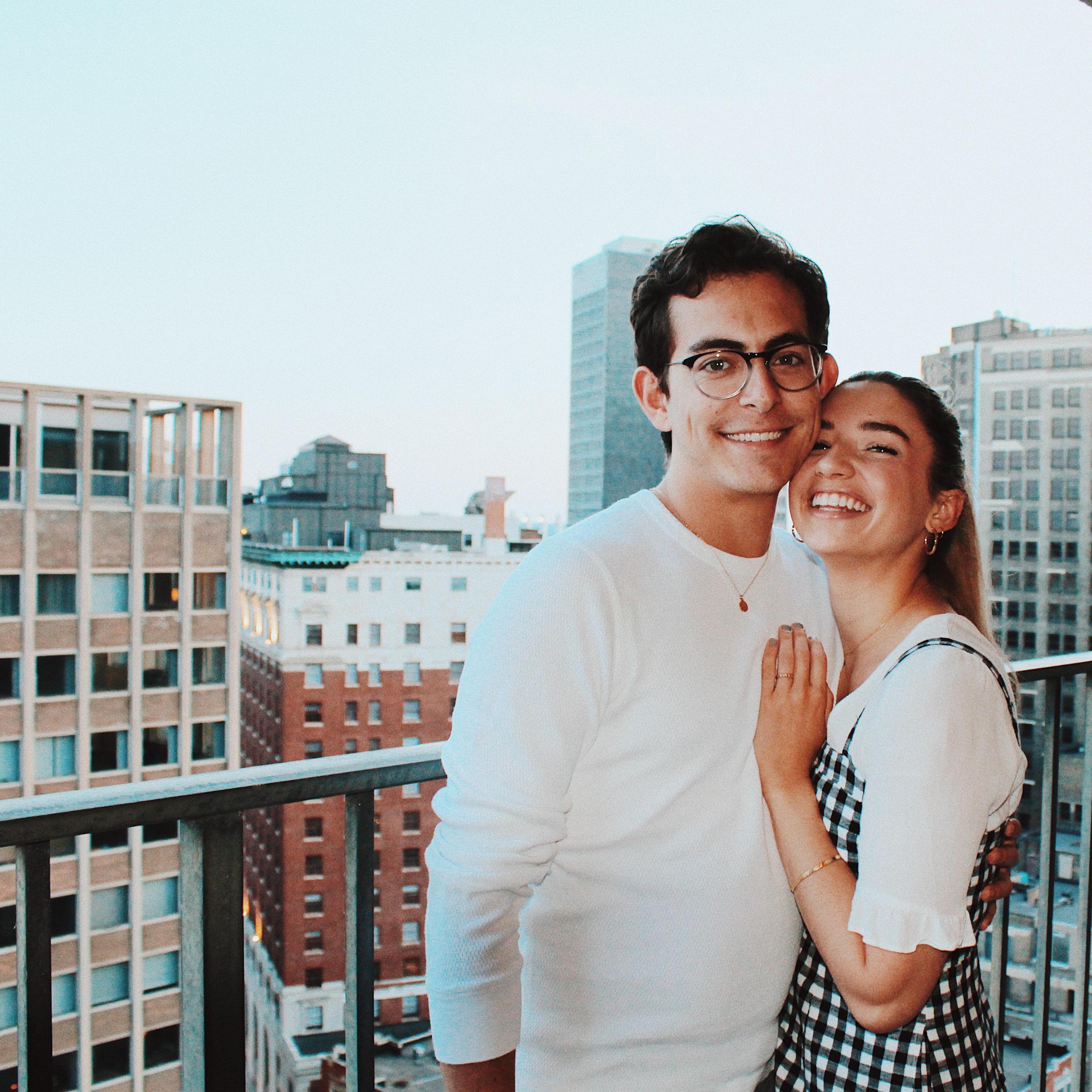 From the balcony of our first Cleveland, Ohio apartment on Nick's 23rd birthday.