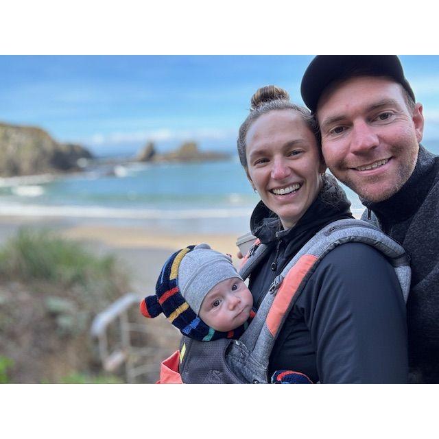 Calvin's first beach in Mendocino!