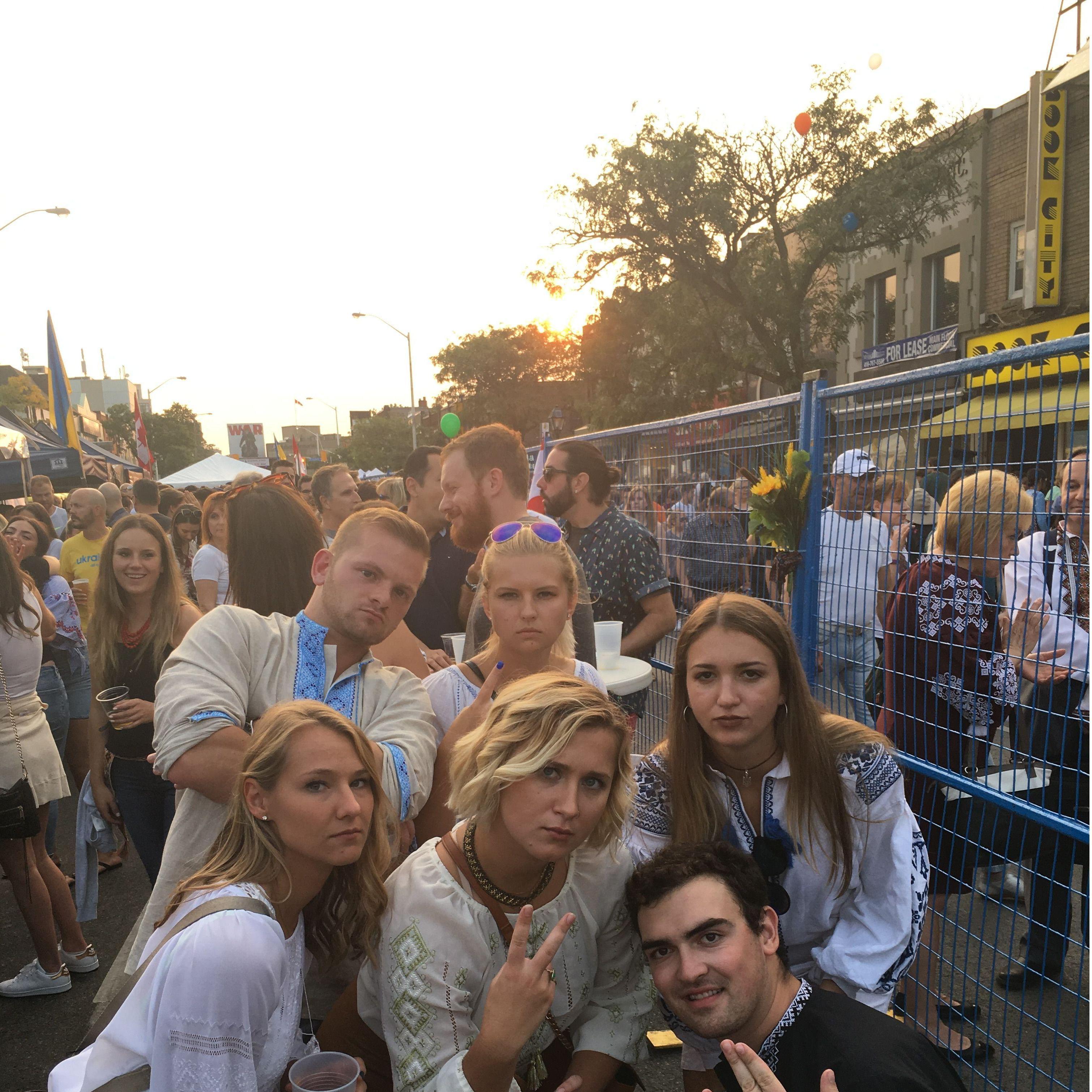 The infamous photobombed picture at Bloor Street Festival.