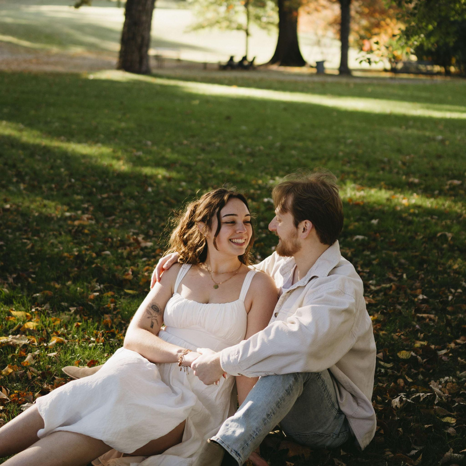 Engagement photos at the Philbrook November 2025