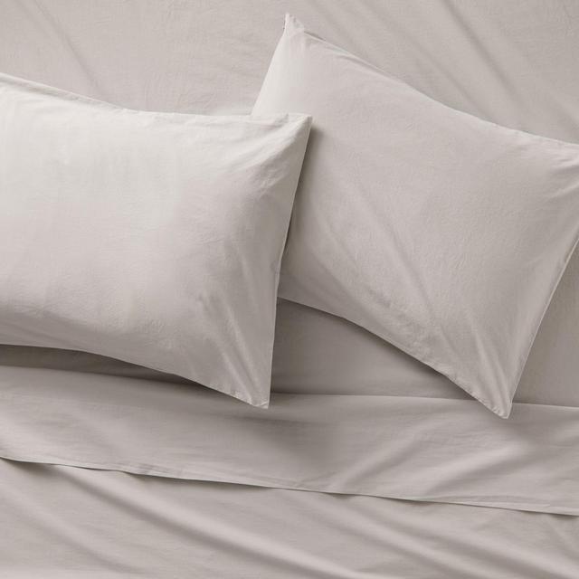 Parachute Brushed Cotton Grey Full Fitted Sheet