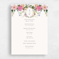 Beige Wedding Program - Trellis