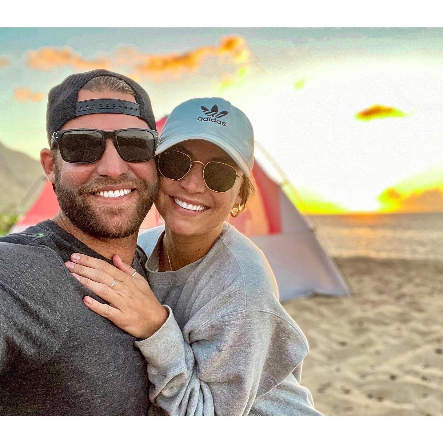 Beach camping at North Shore