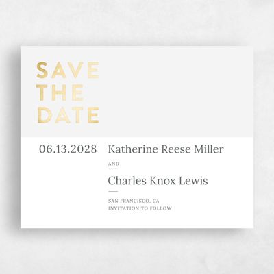 White Wedding Save the Date - Stevens Rise