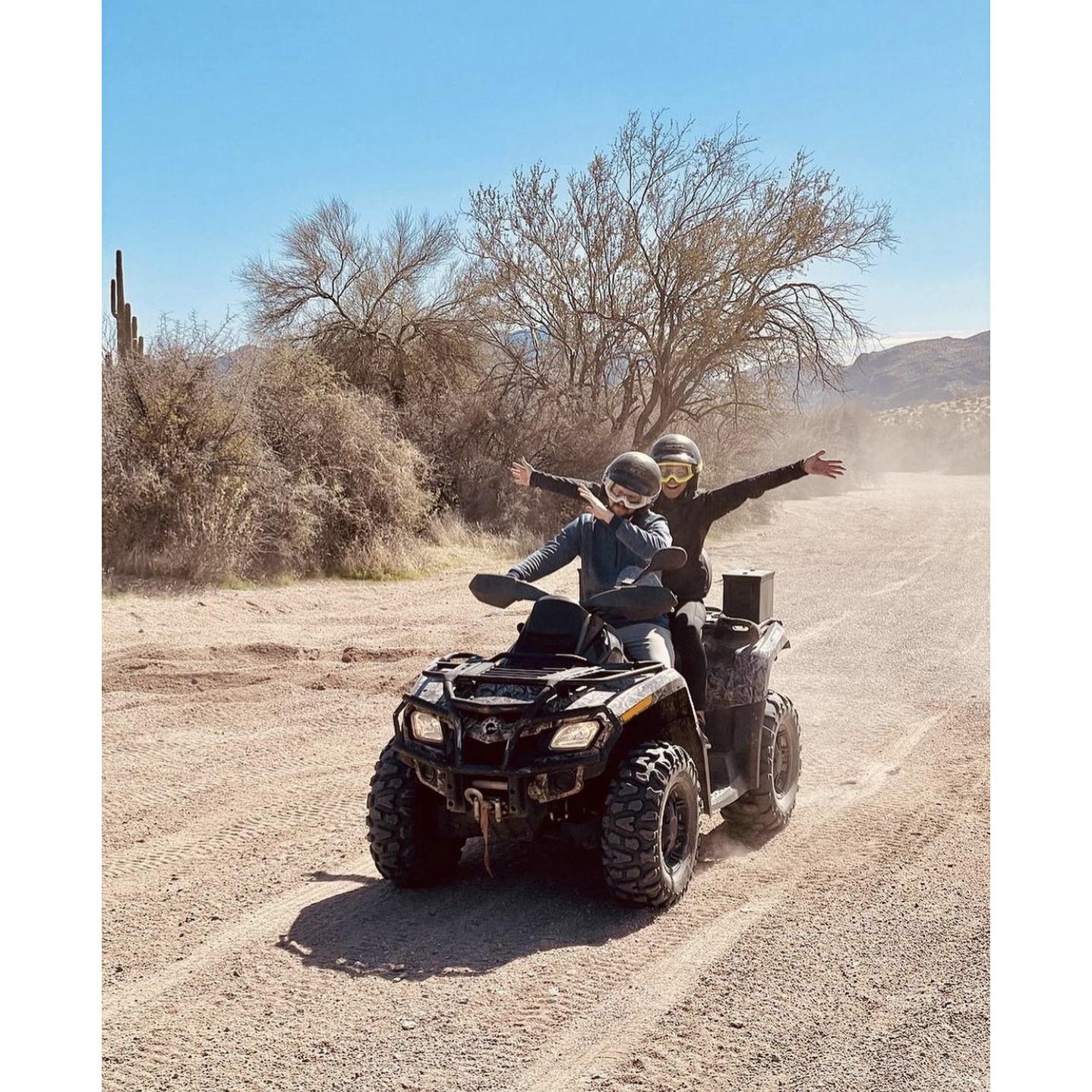 Spencers 25th birthday spent riding ATVs through the desert