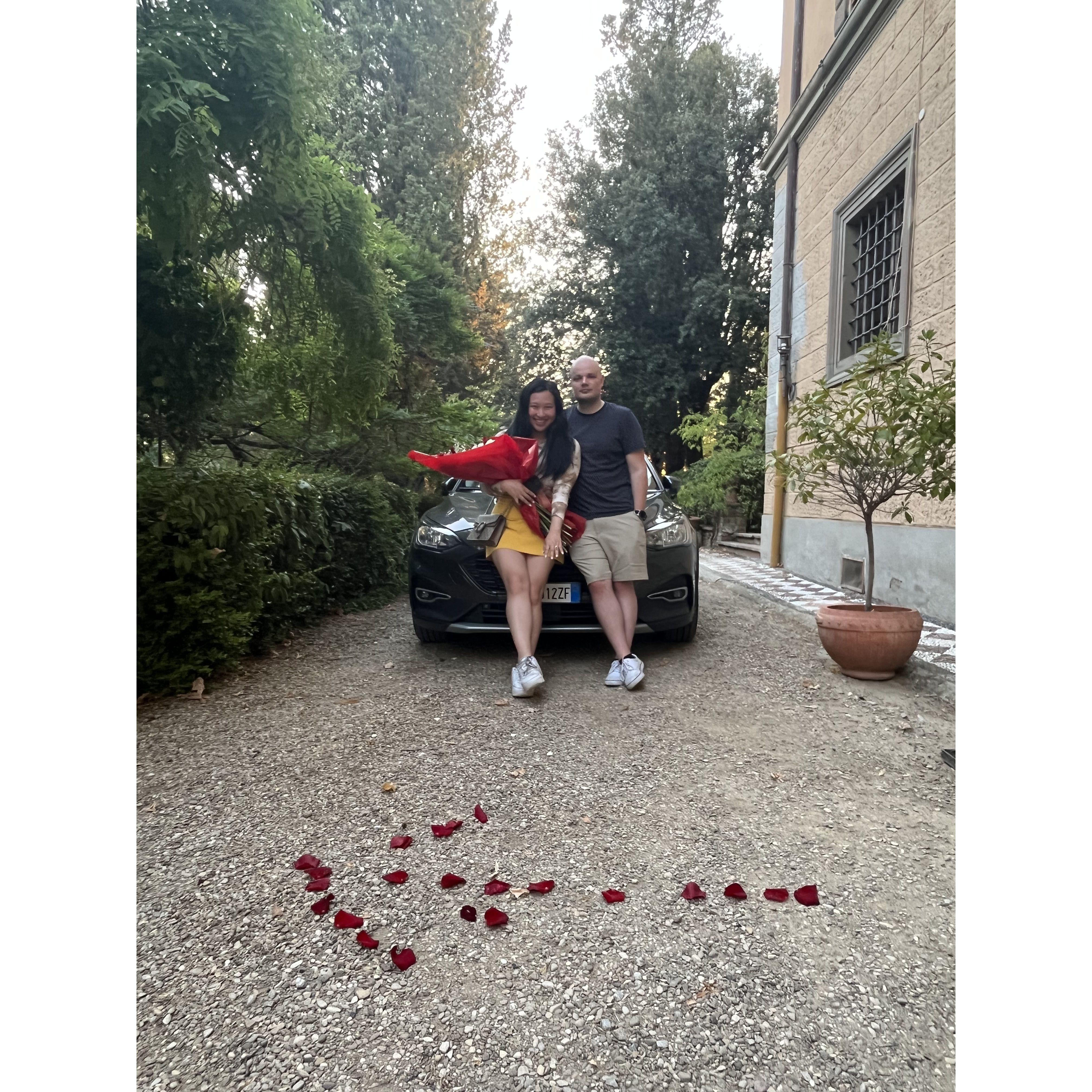 Engaged at the Villa *thanks Rena