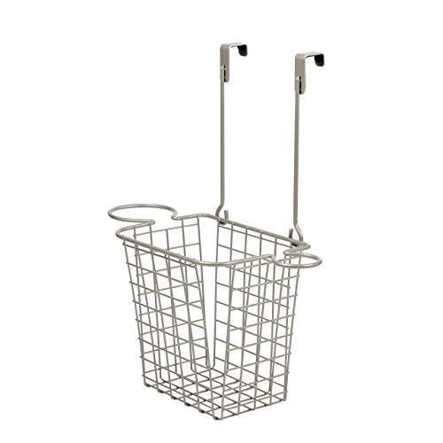 Spectrum Diversified Grid Tall Hair Styling Station, Over the Cabinet Door, Satin Nickel