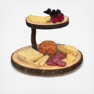 2-Tier Acacia Slab Server