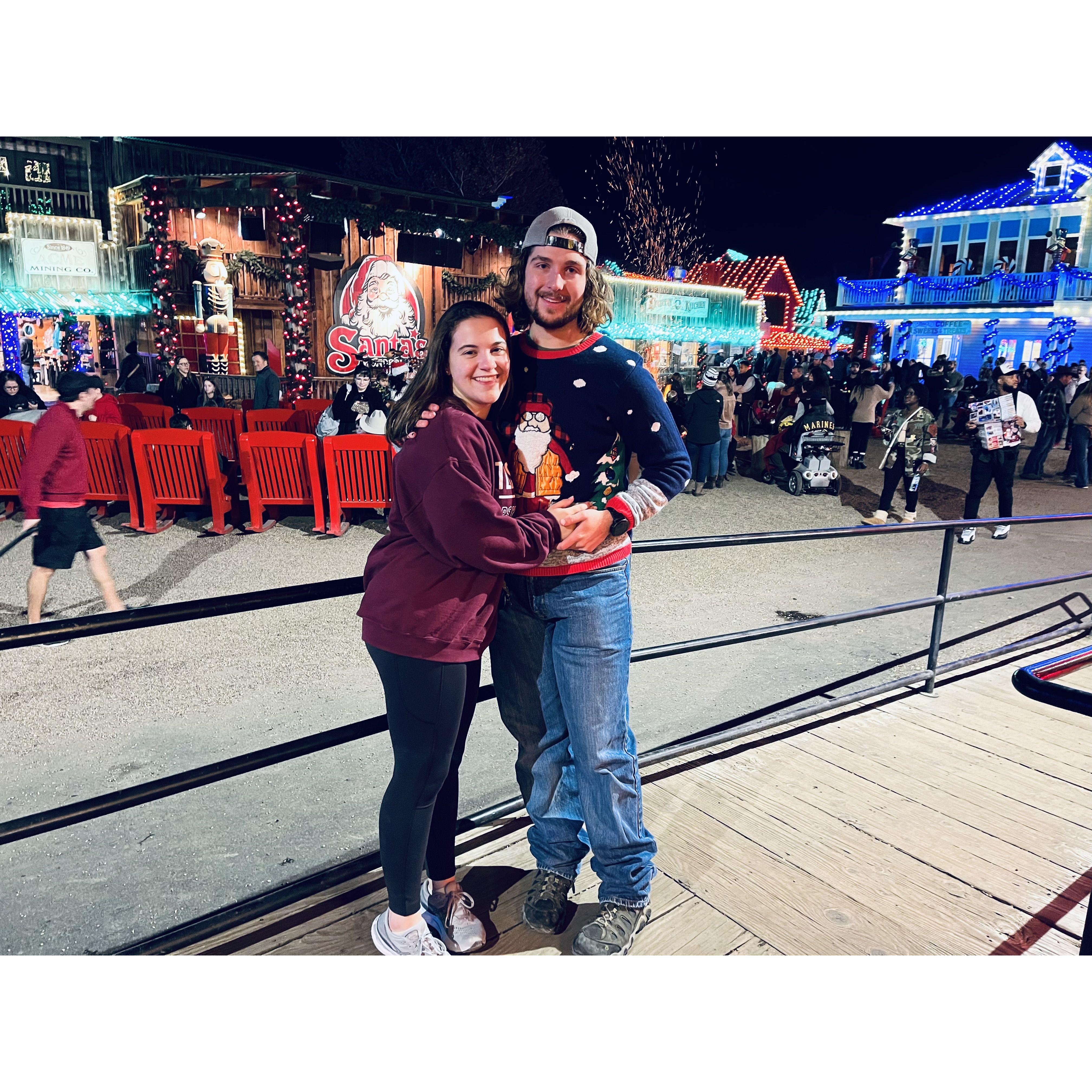 Visiting Santa's Wonderland together for Christmas 2022.