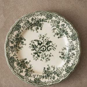 FLORAL EARTHENWARE DINNER PLATE