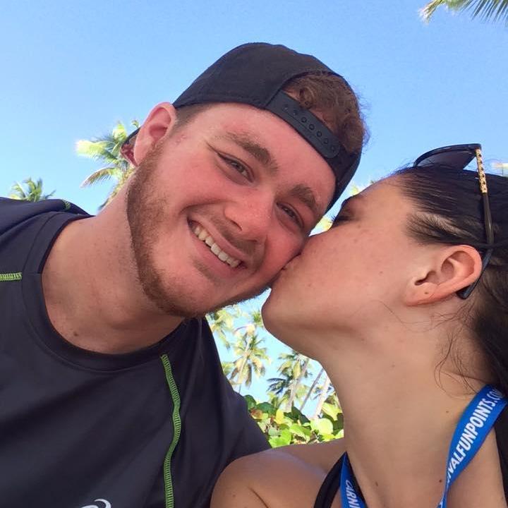 Just sharing a sweet kiss two days prior to engagement!