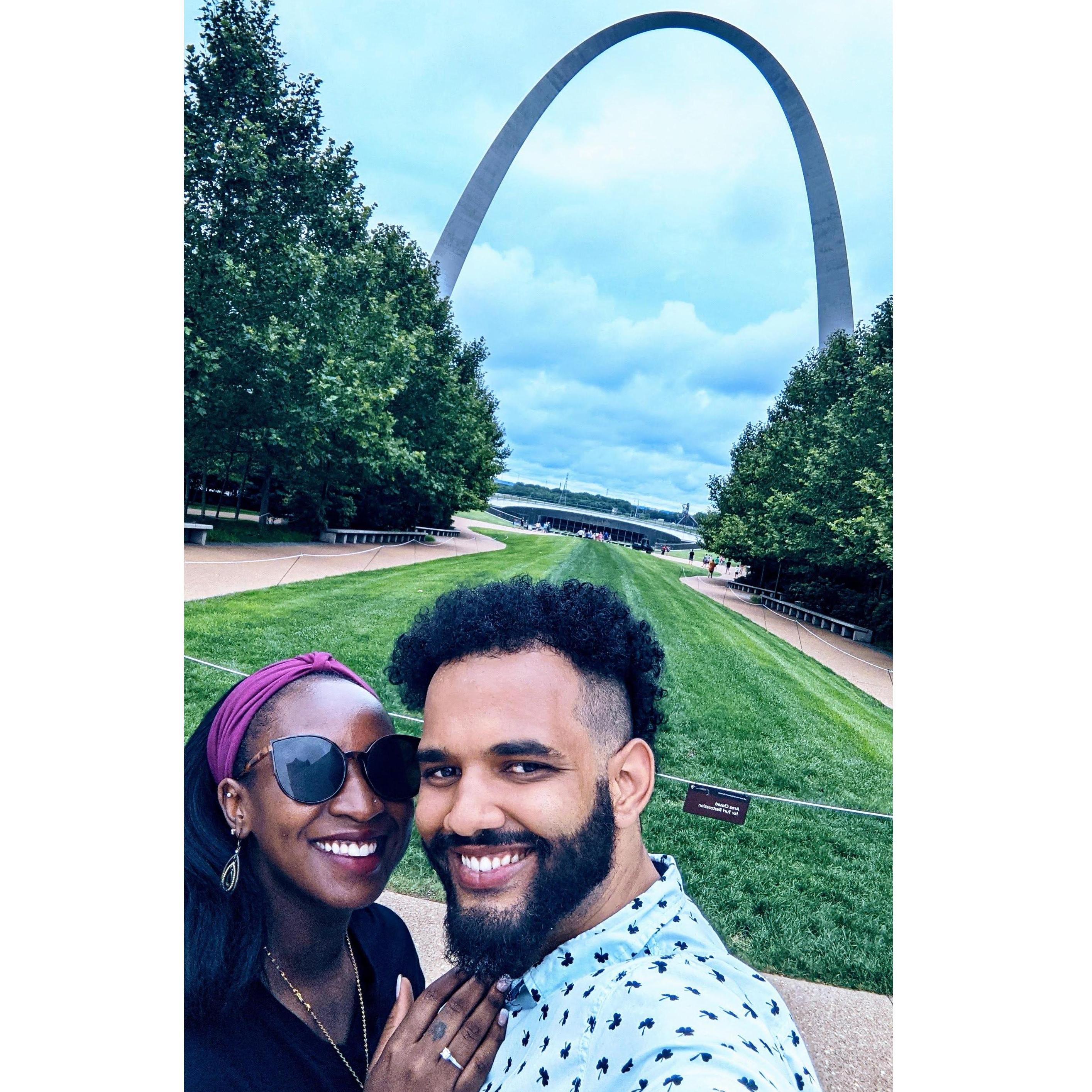 An amazing engagement at the Gateway Arch