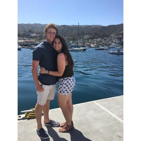 Catalina Island on our senior year trip. He asked me to prom on this trip!