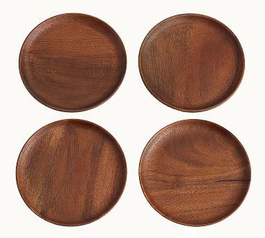 Chateau Acacia Wood Coasters, Set of 4 - Brown