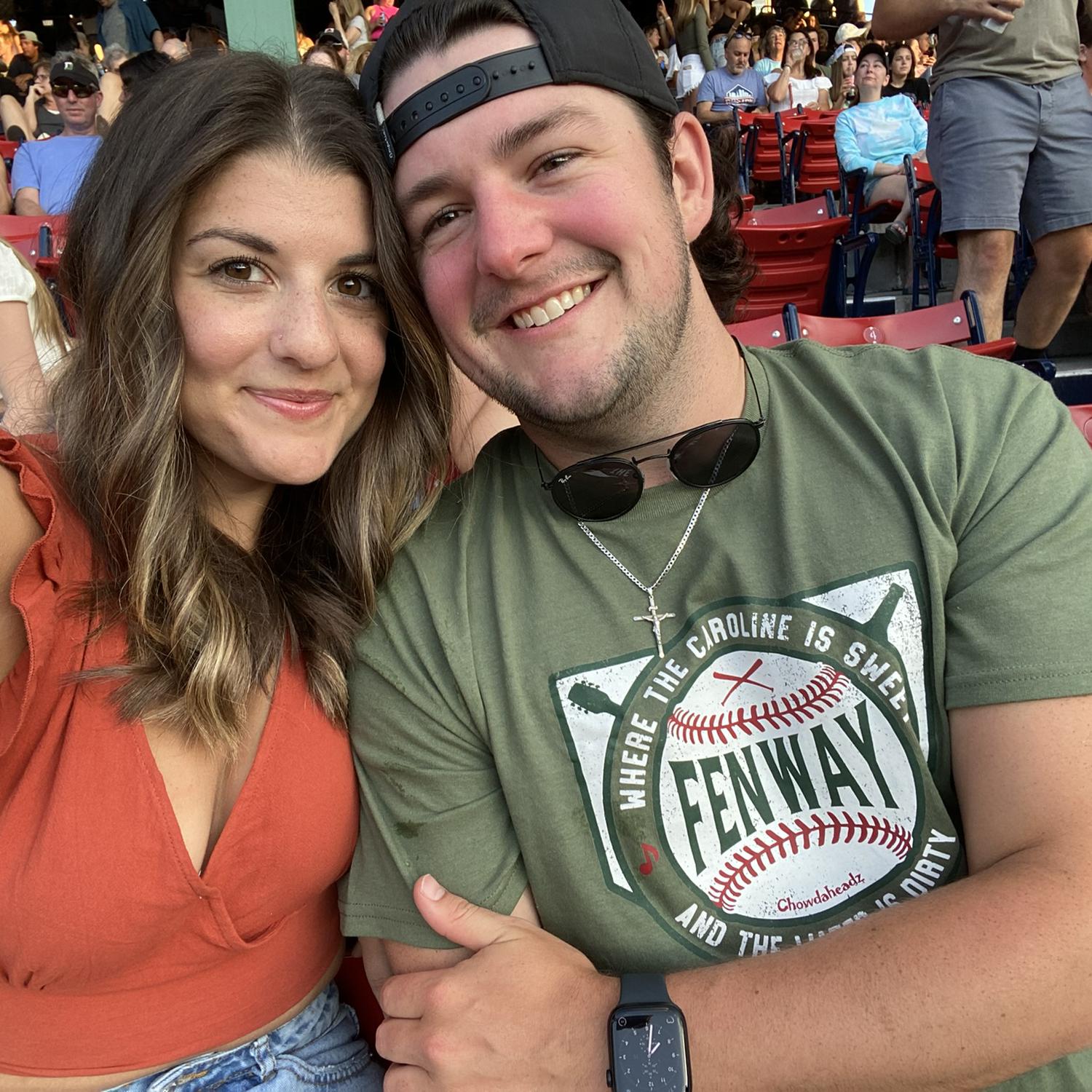 One of our favorite things to do together is go to concerts - especially at Fenway!