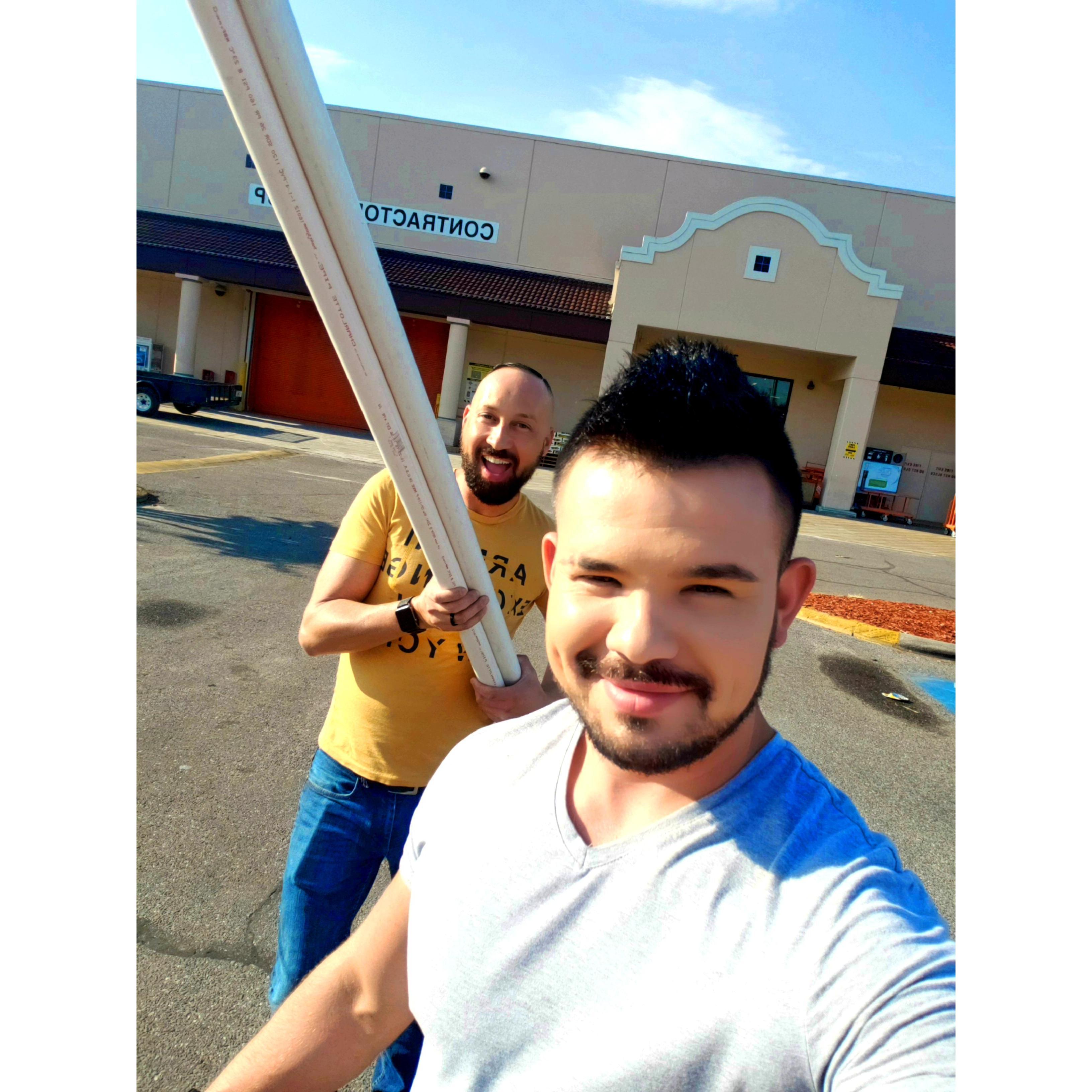 We love going to home depot.
