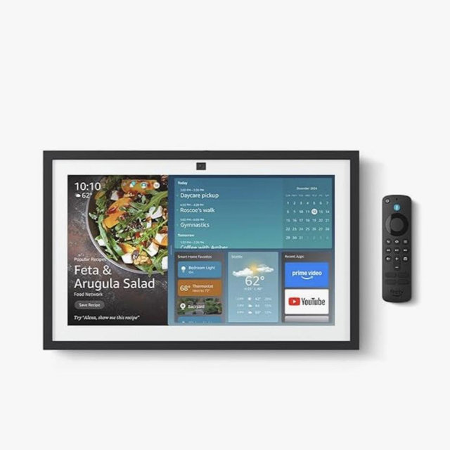 Amazon Echo Show 15 (newest model), Full HD 15.6" kitchen hub for home organization, with built-in Fire TV, Designed for Alexa+