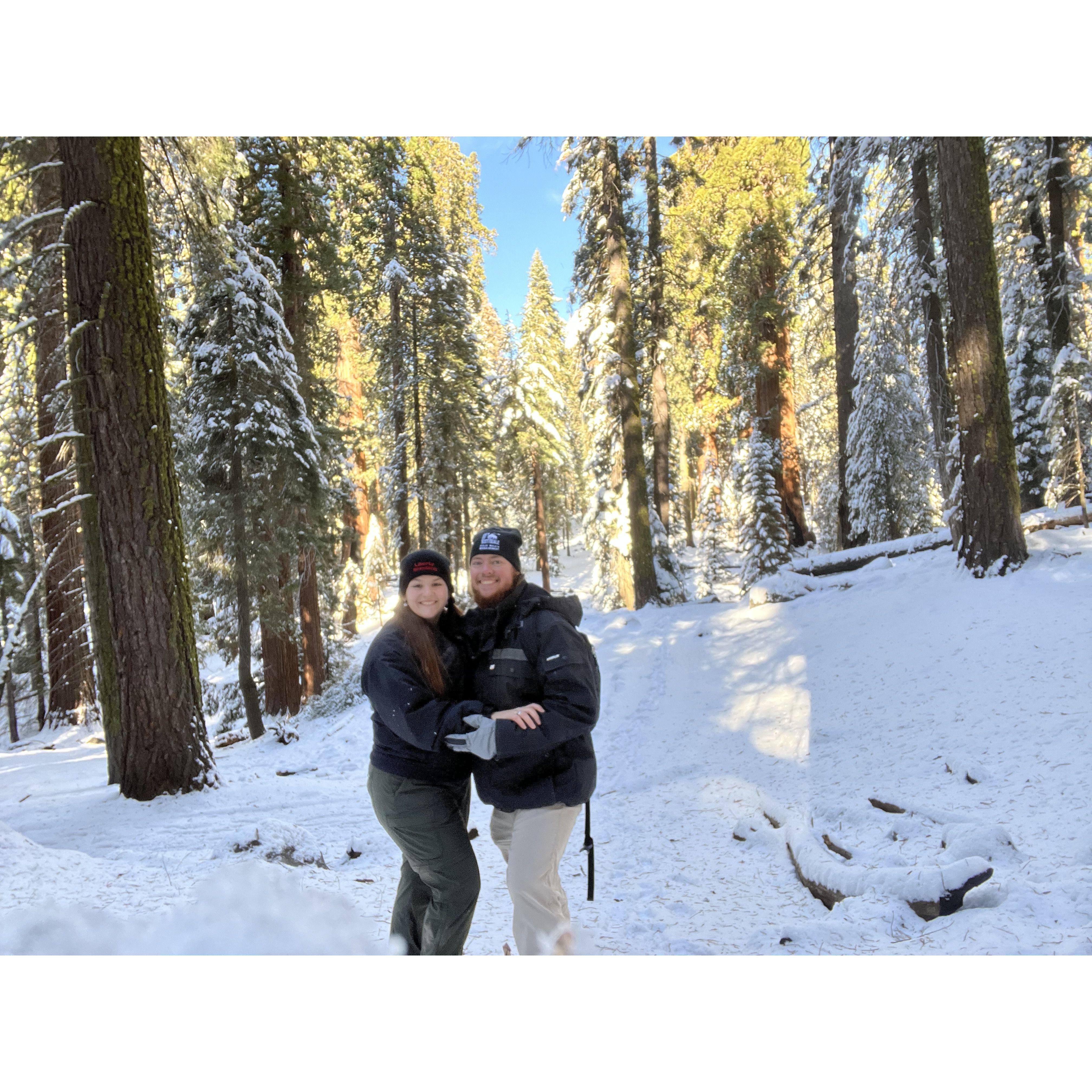 We did not expect all the snow on our trip.