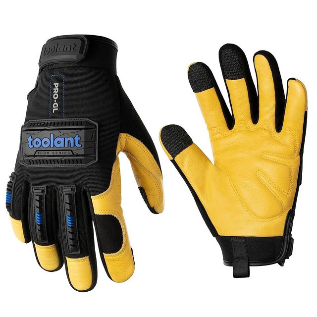 toolant Work Gloves Men, Mechanic Gloves Touch Screen, Safety Working Gloves for Multipurpose