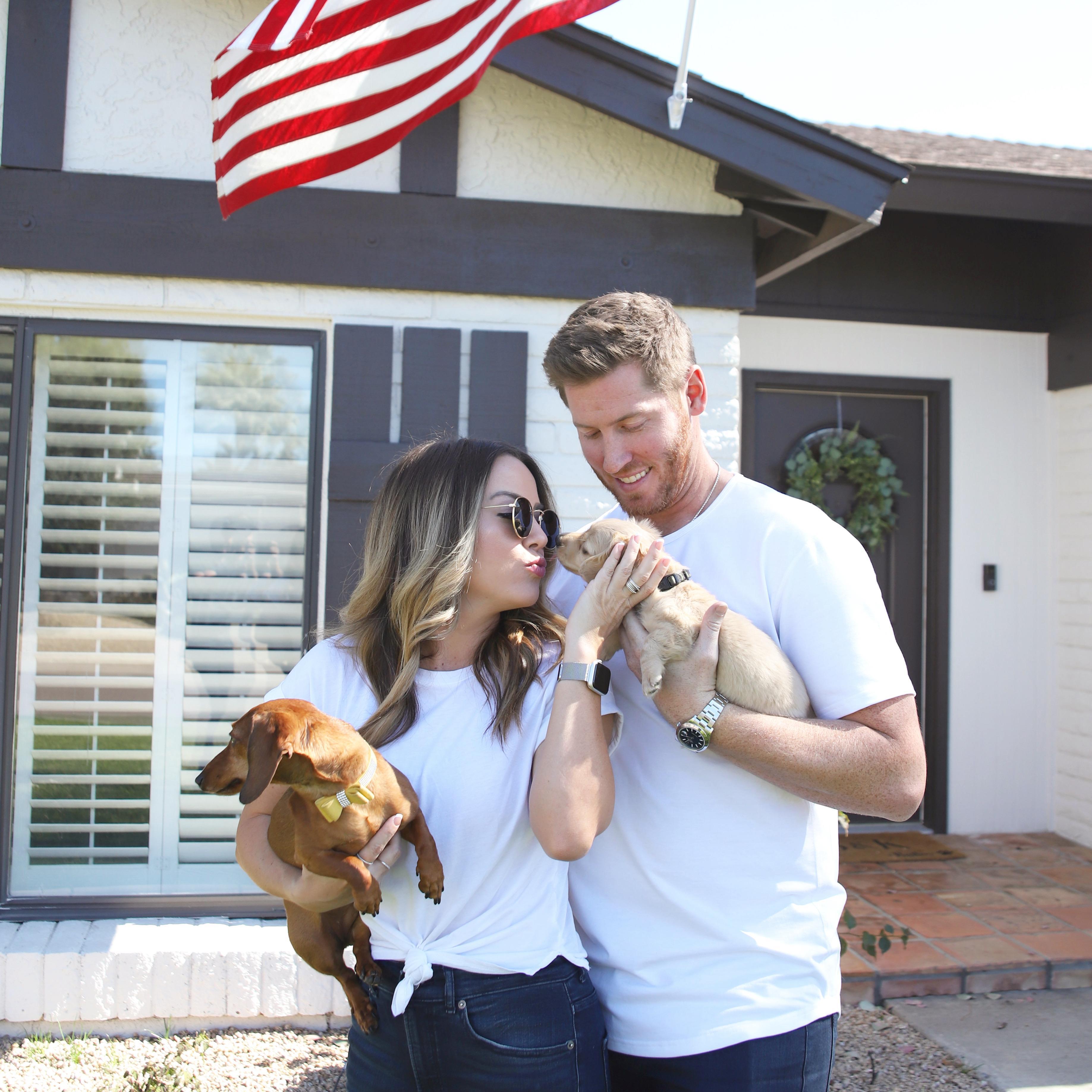 Our family of four, outside our home in Scottsdale!