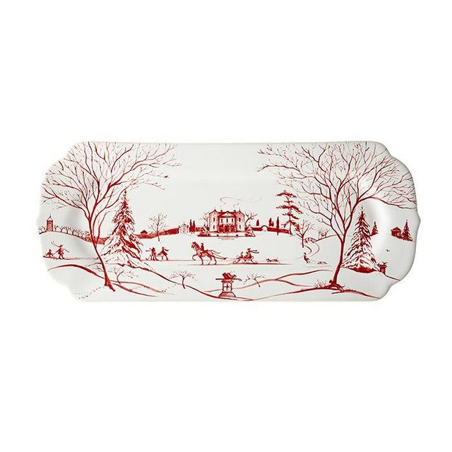 Country Estate Winter Frolic Ruby Hostess Tray Main House