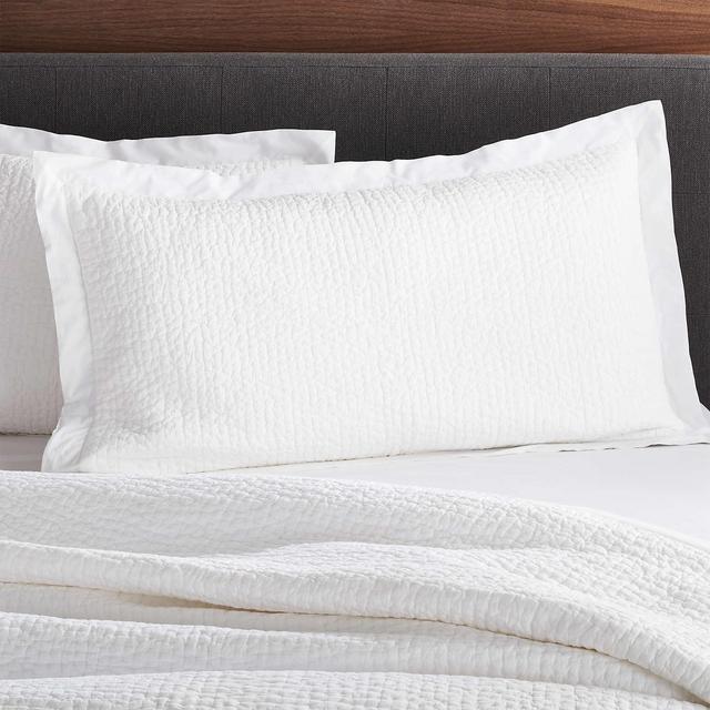 Celeste White Organic Cotton King Sham