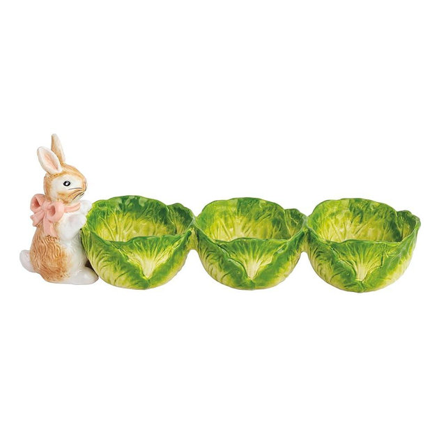 Mud Pie Easter Bunny Cabbage Triple Tidbit