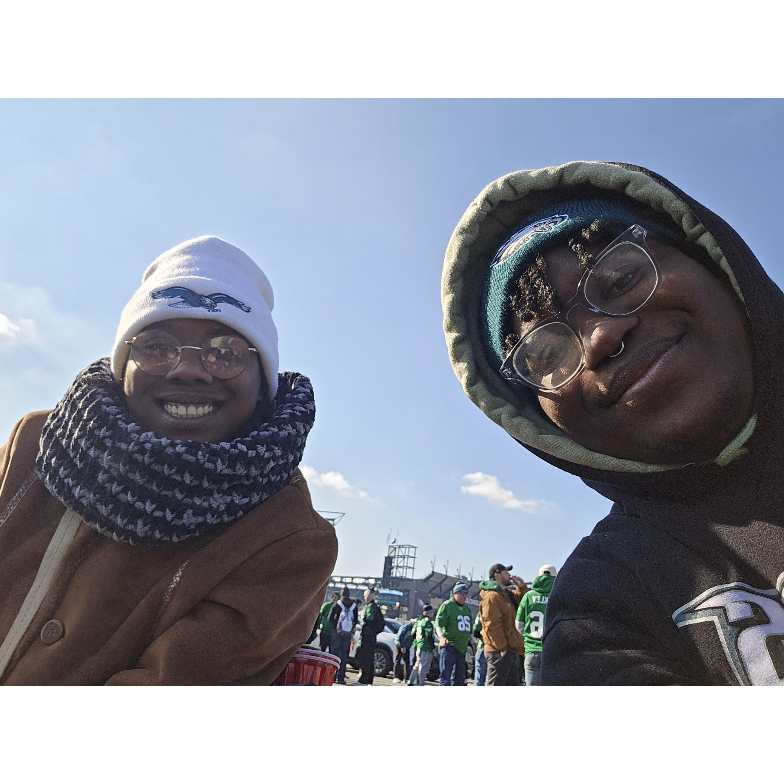 Our first ever NFL game. GO BIRDS!