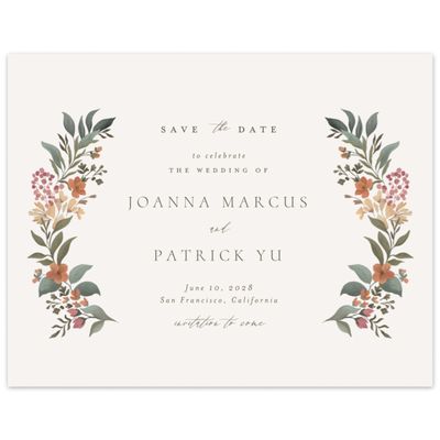 Beige Wedding Digital Save the Date - Souci Landscape