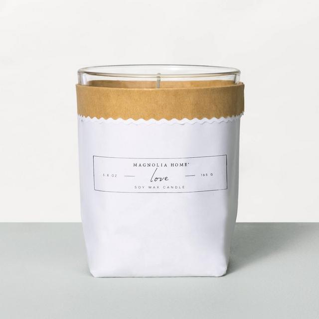 5.8oz Bagged Glass Jar Candle Love - Magnolia Home by Joanna Gaines