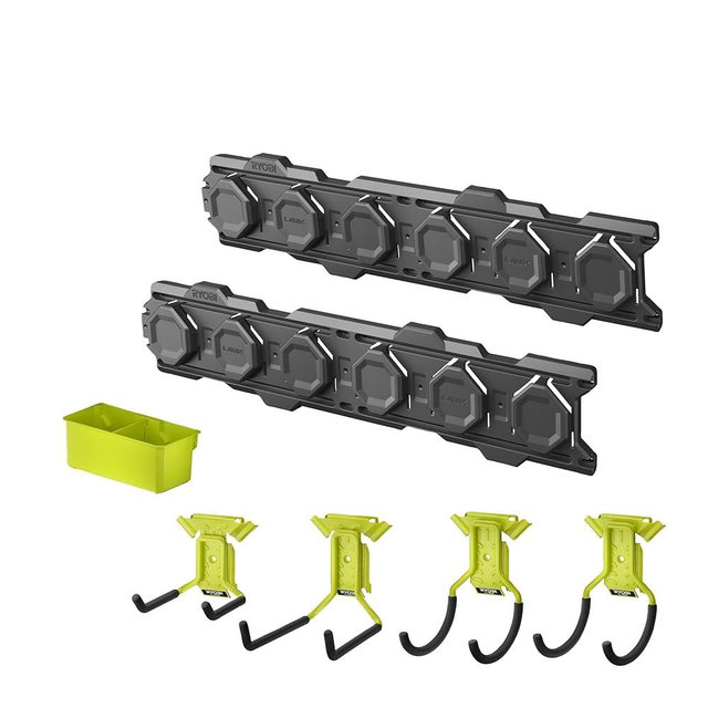 Ryobi LINK - Complete Link Intallation Kit, Garage & Workshop Storage (7 Pieces) - LINK System - RSLWPK-7PC