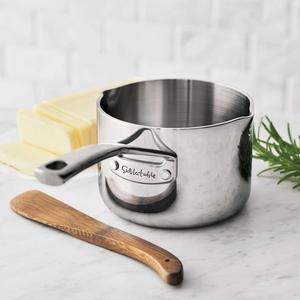 Sur La Table Tri-Ply Stainless Steel Butter Warmer, 0.6 qt.