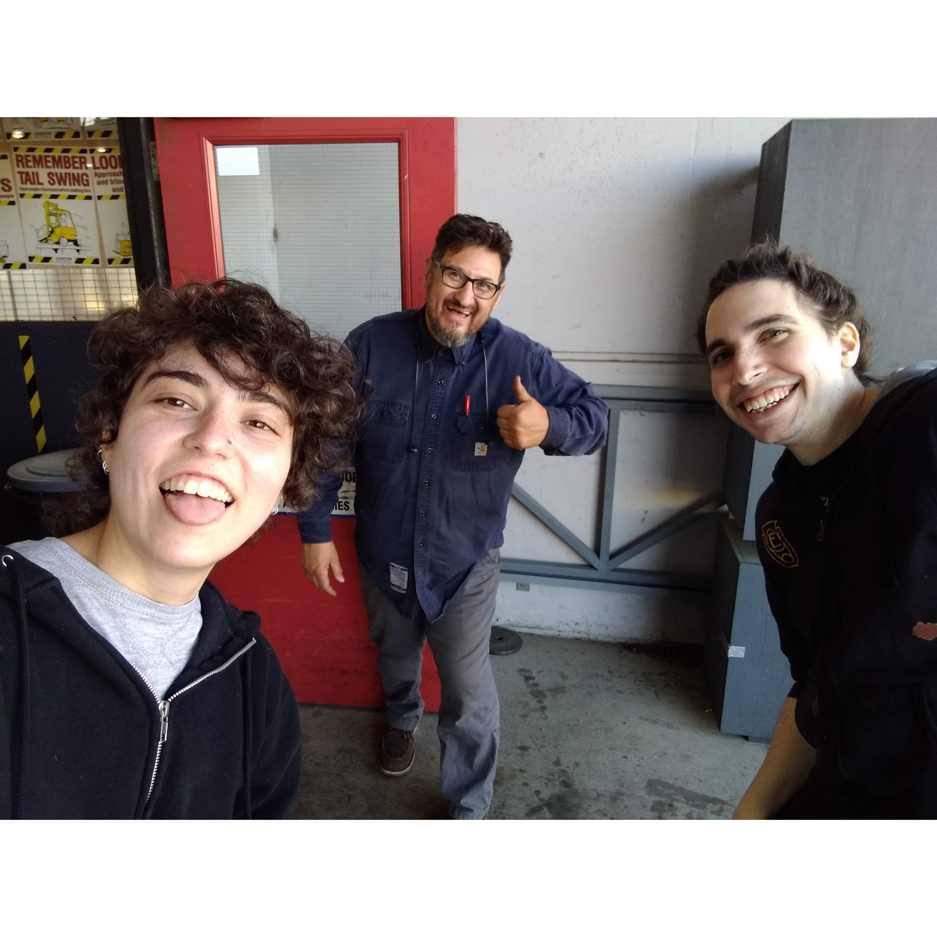 Oscar showing us around at Chris King and Simple Bicycle Co.