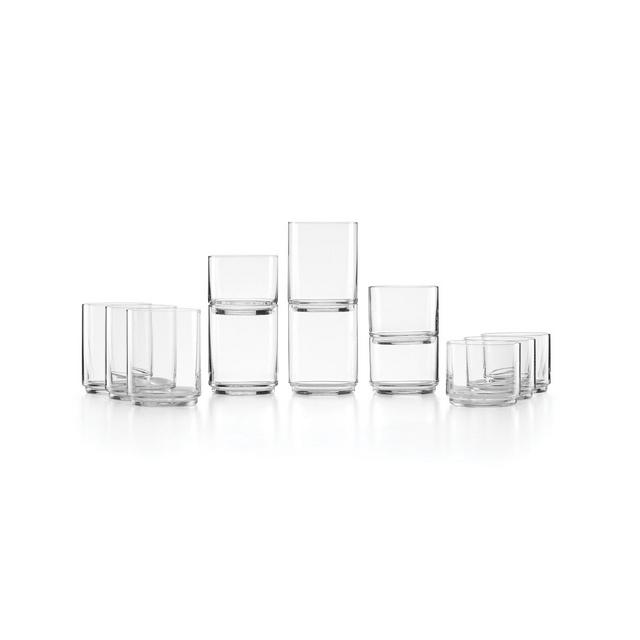 Tuscany Classics Stackable Tall and Short Glasses Set, 12 Piece