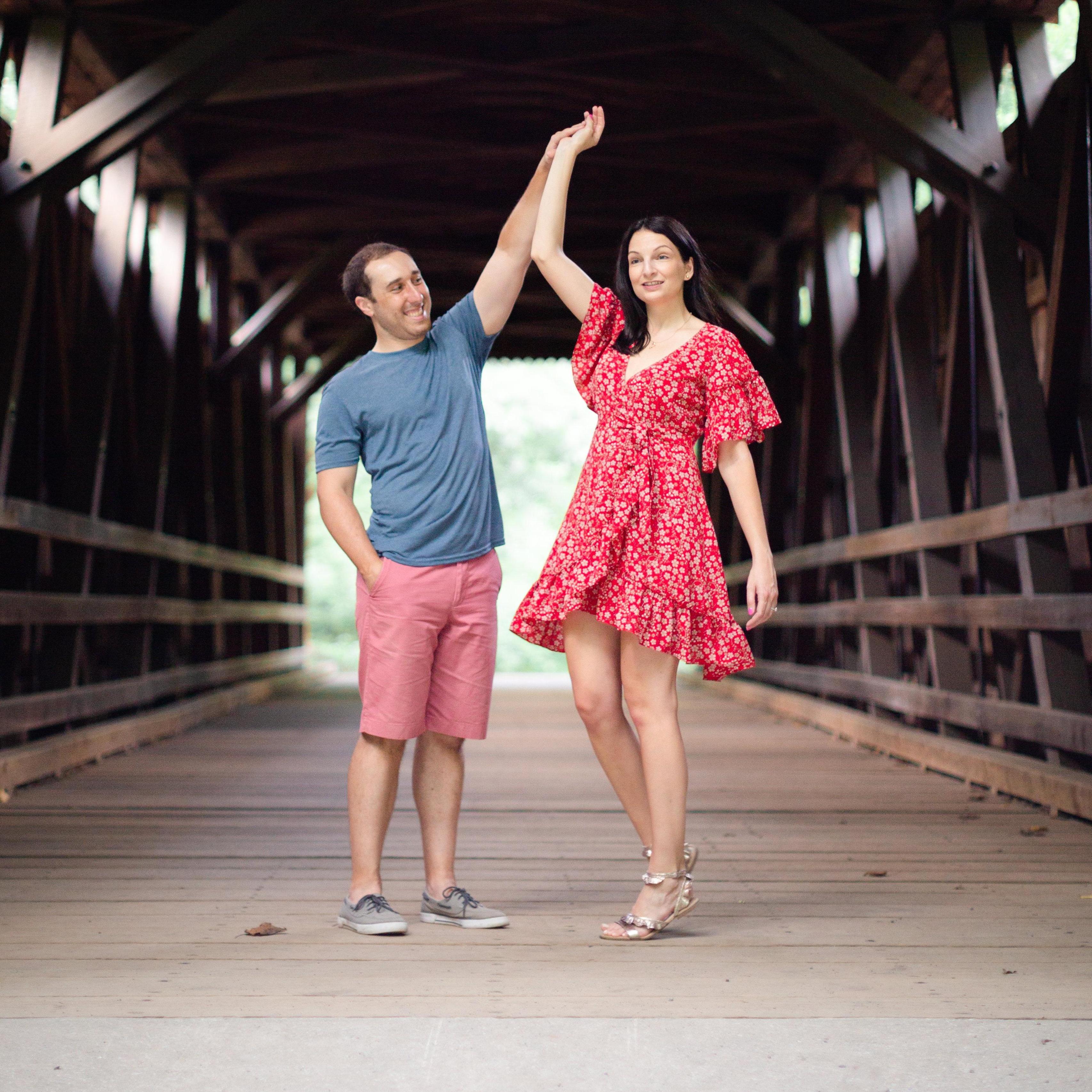Engagement photos taken in Wissahickon Valley Park by the incredible Dennis Claxon of DSC Weddings